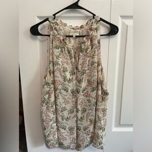Max Studio Floral Sleeveless Blouse – Size Large 🌸